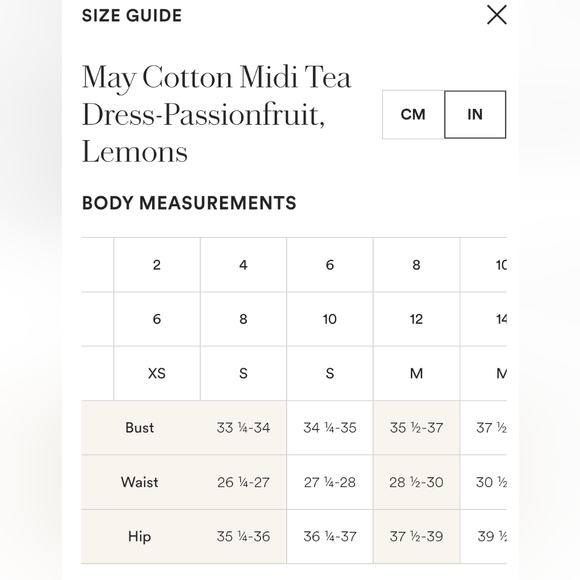 NWT May midi dress, lemons - Picture 6 of 6